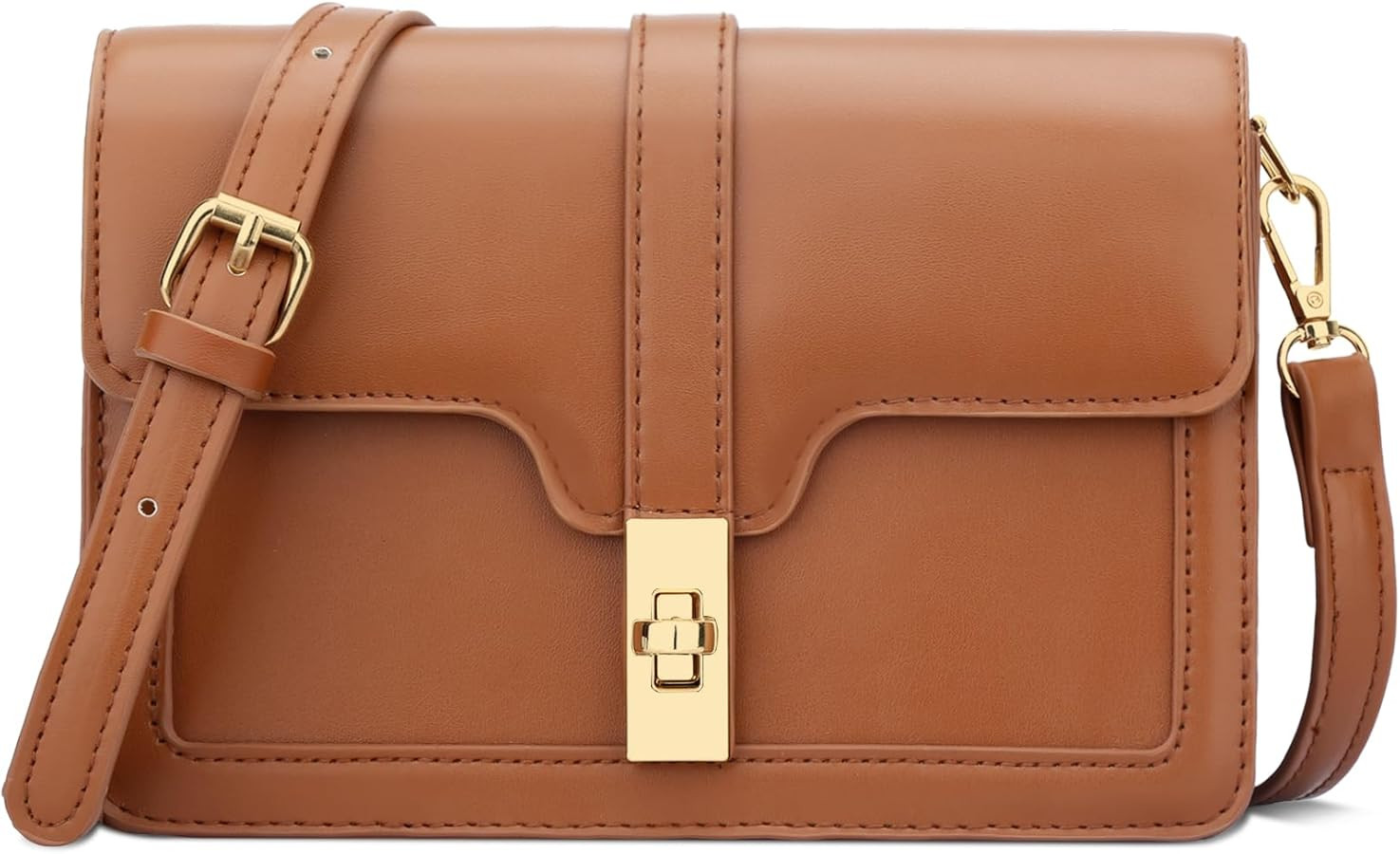 KKXIU Crossbody Bags for Women Trendy Vegan Leather Shoulder Purse with Adjustable Strap | Amazon (US)