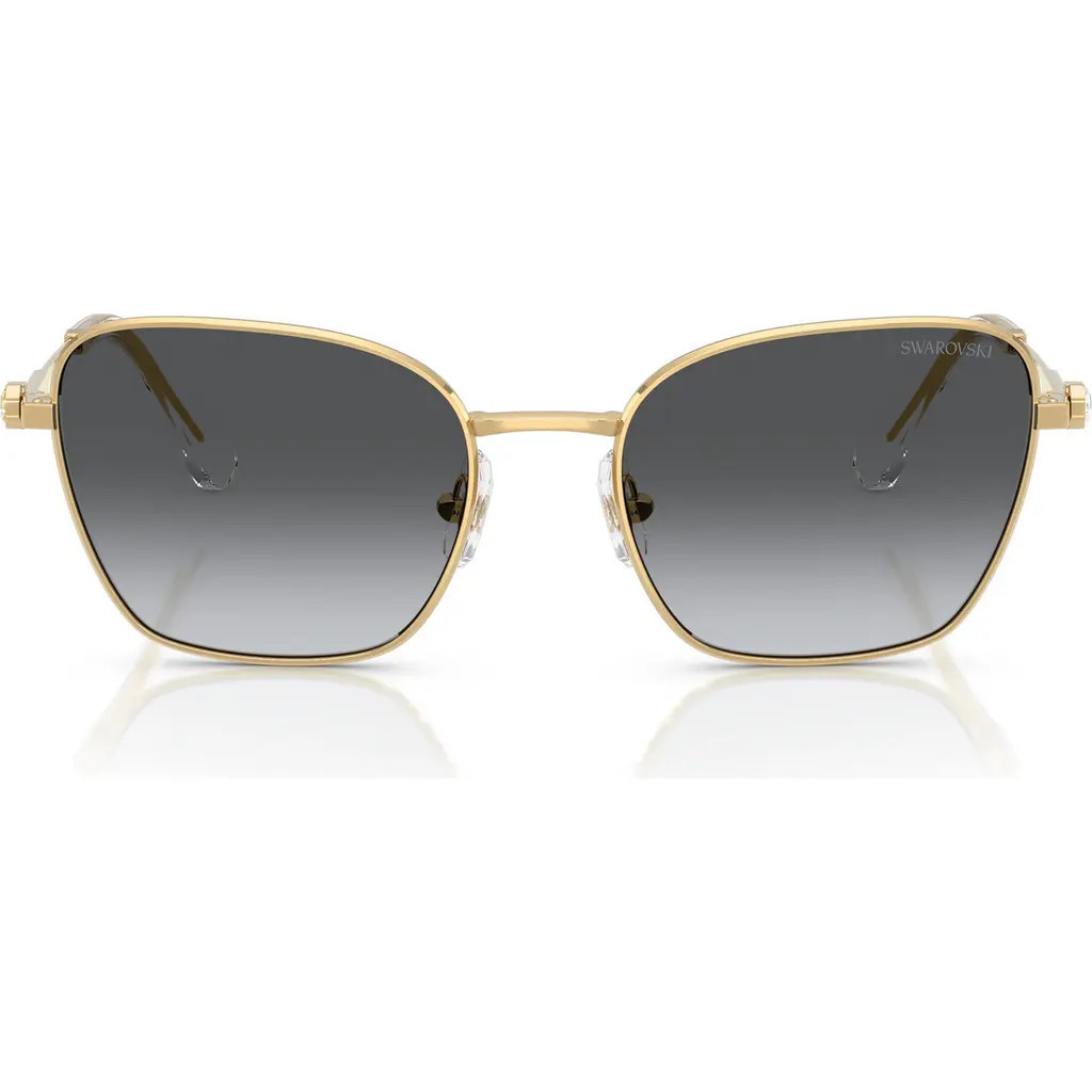 Swarovski 55mm Gradient Polarized Pilot Sunglasses in Gold at Nordstrom | Nordstrom