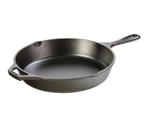 Lodge 10.25 Inch Cast Iron Pre-Seasoned Skillet – Signature Teardrop Handle - Use in the Oven, on the Stove, on the Grill, or Over a Campfire, Black | Amazon (US)