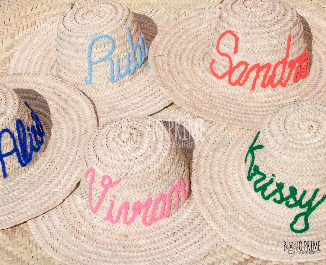 Personalized Bachelorette Party Hats Floppy Beach Hat, Bachelorette Trip Hat, Sun Hat, Honeymoon ... | Etsy (CAD)
