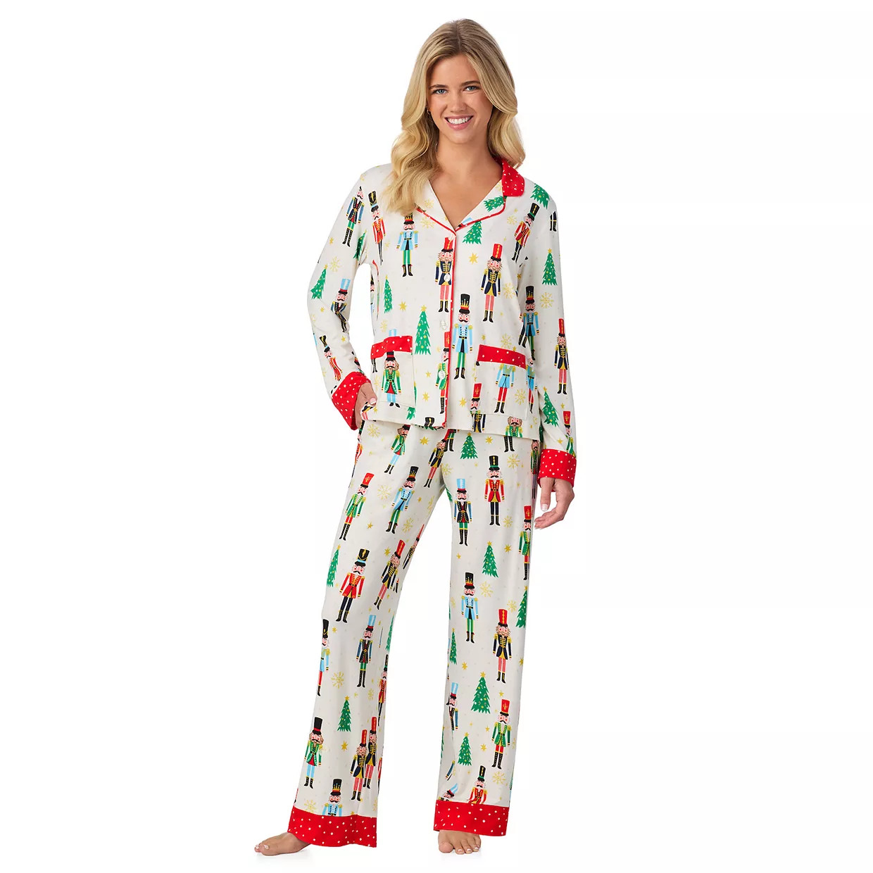 Women's Beauty Sleep Social 2-pc. Eloise Cozy Long Sleeve Pajama Top & Pajama Bottoms Set | Kohl's