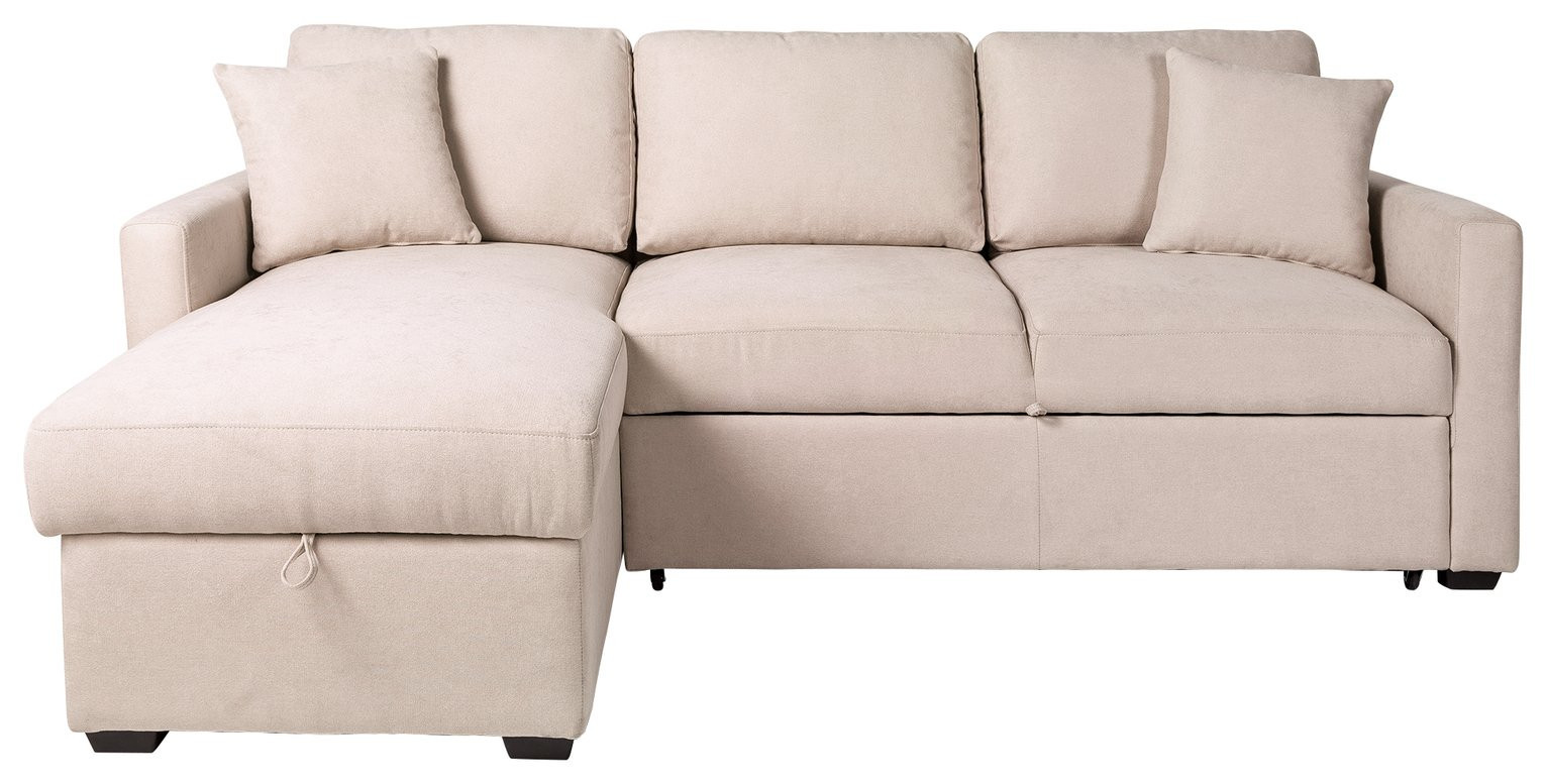 Habitat Reagan LH Storage Corner Chaise Sofa Bed - Natural | argos.co.uk