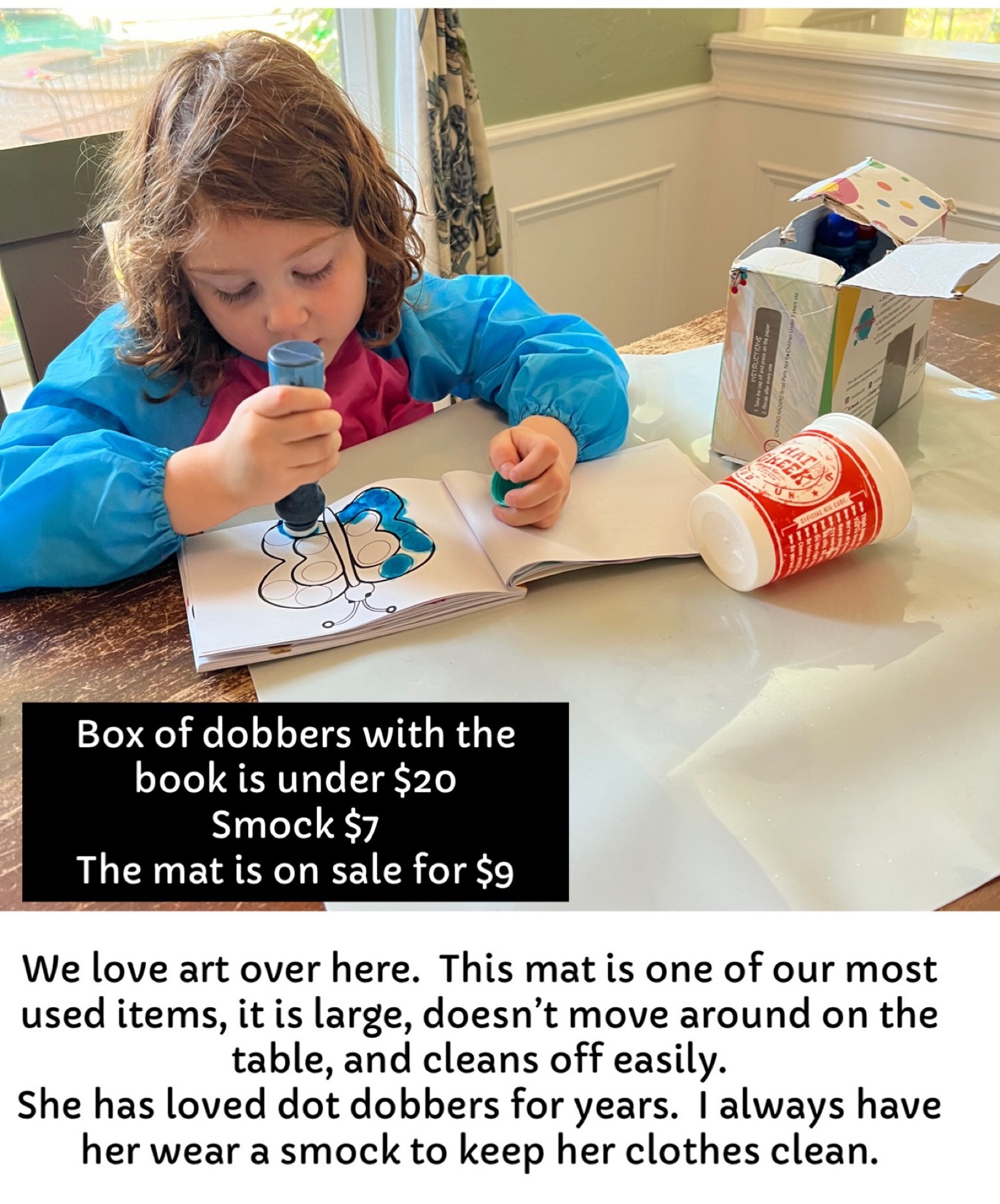 Kid’s crafts
Art supplies
Silicon mat for baking, play dough, painting, coloring, painting nails, etc
Art smock
Dot dobber set
Quiet activities
Let them be little
Back to school
No screen time 

Great gifts!

#LTKfamily #LTKhome #LTKkids