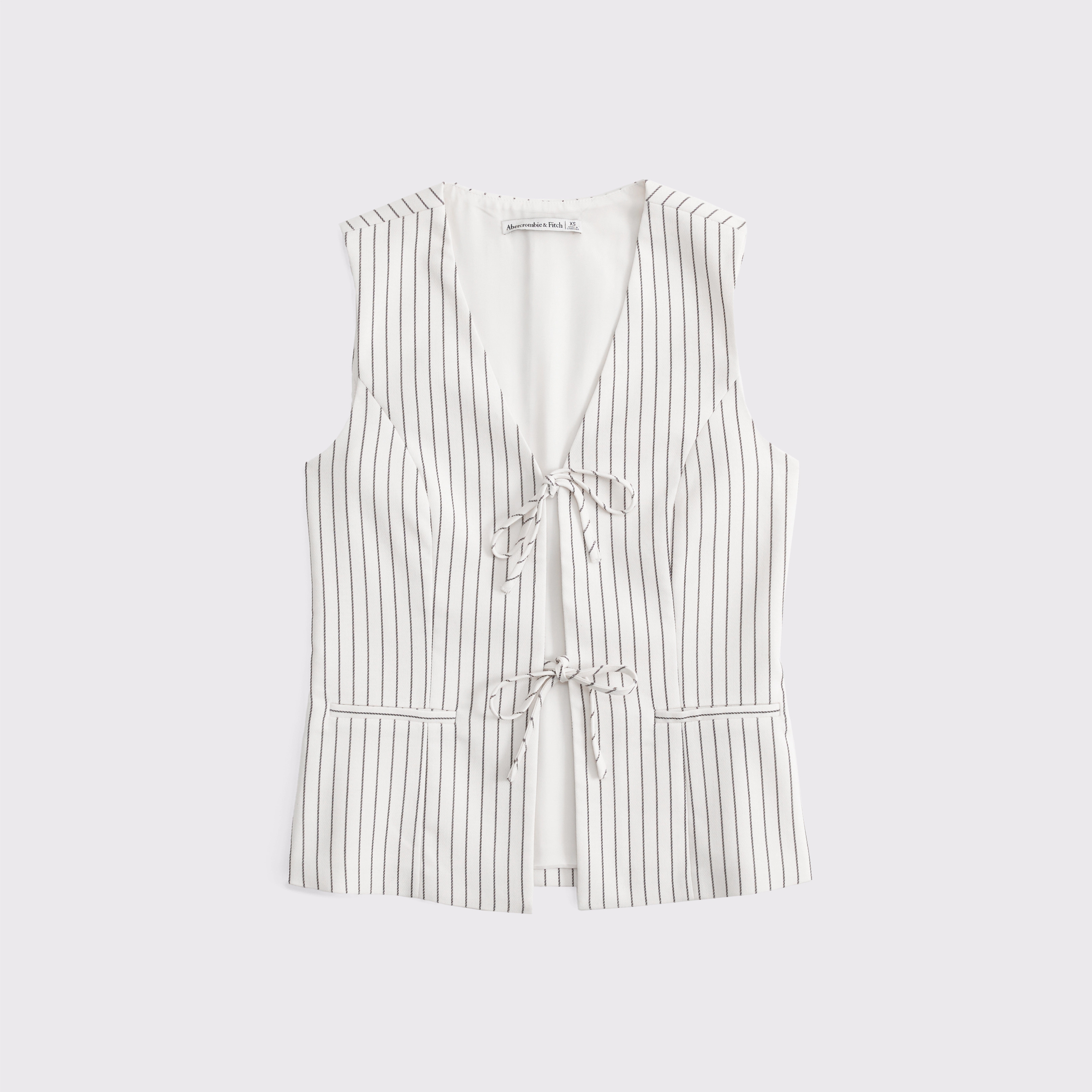 Tie-Front Tailored Vest | Abercrombie & Fitch (US)