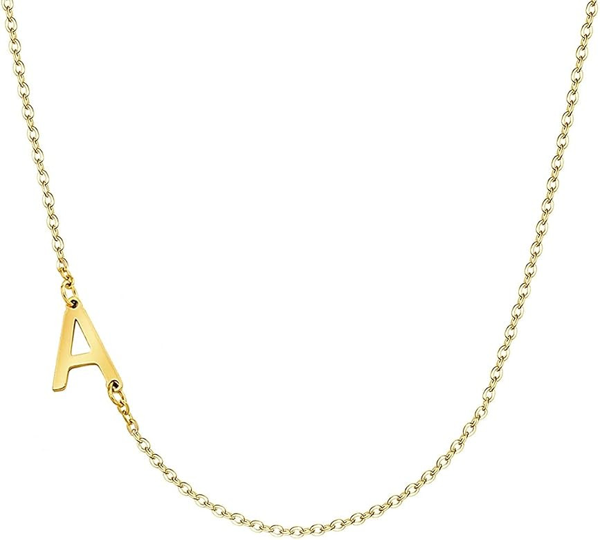 Side Initial Necklace | Amazon (US)