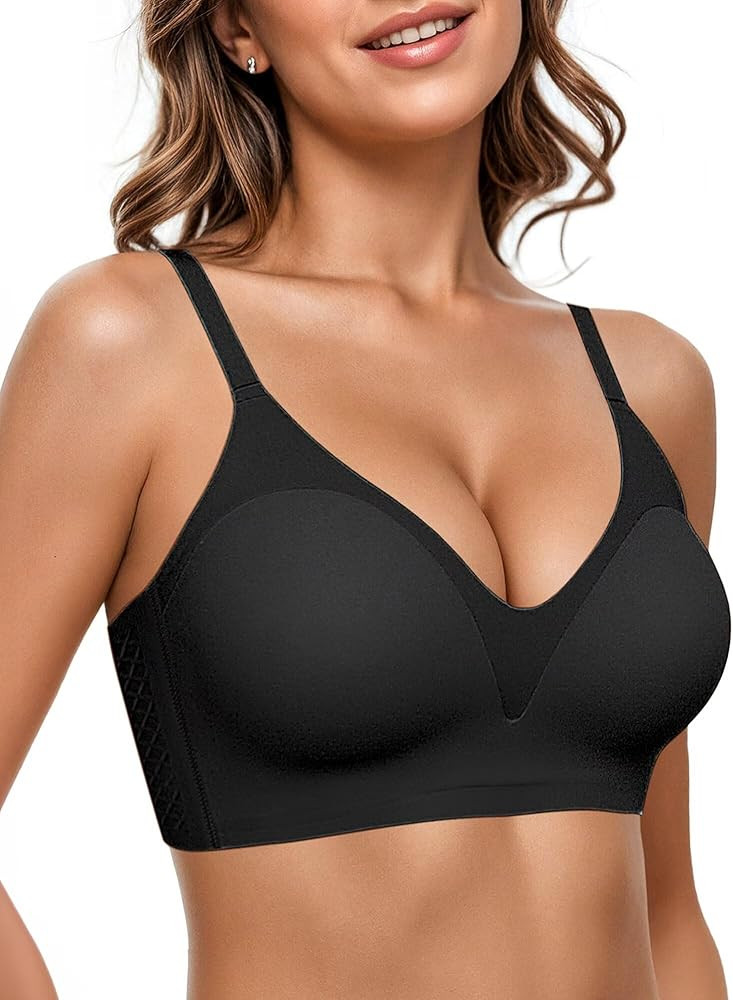 Vertvie Wireless Bras for Women Full Coverage Push Up Bra Full Support Seamless No Underwire Mold... | Amazon (US)