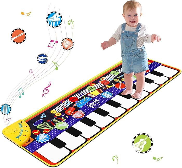 Musical Piano Mat for Toddlers - 28 Music Sounds Floor Piano Keyboard Dance Playmat - Toy & Gift ... | Amazon (US)