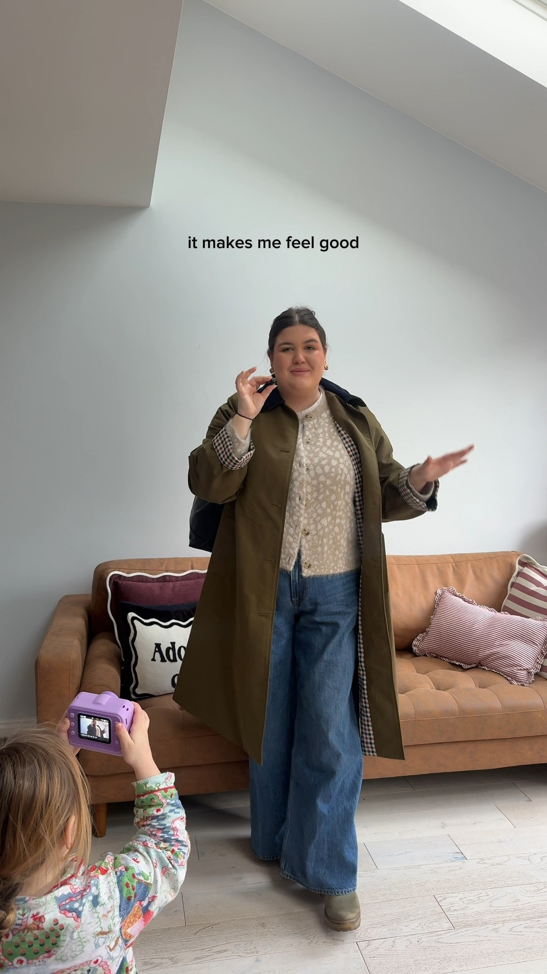 Easy go to mum outfit! 
Cardigan is M&S but out of stock
Coat is Next also out of stock 🩷