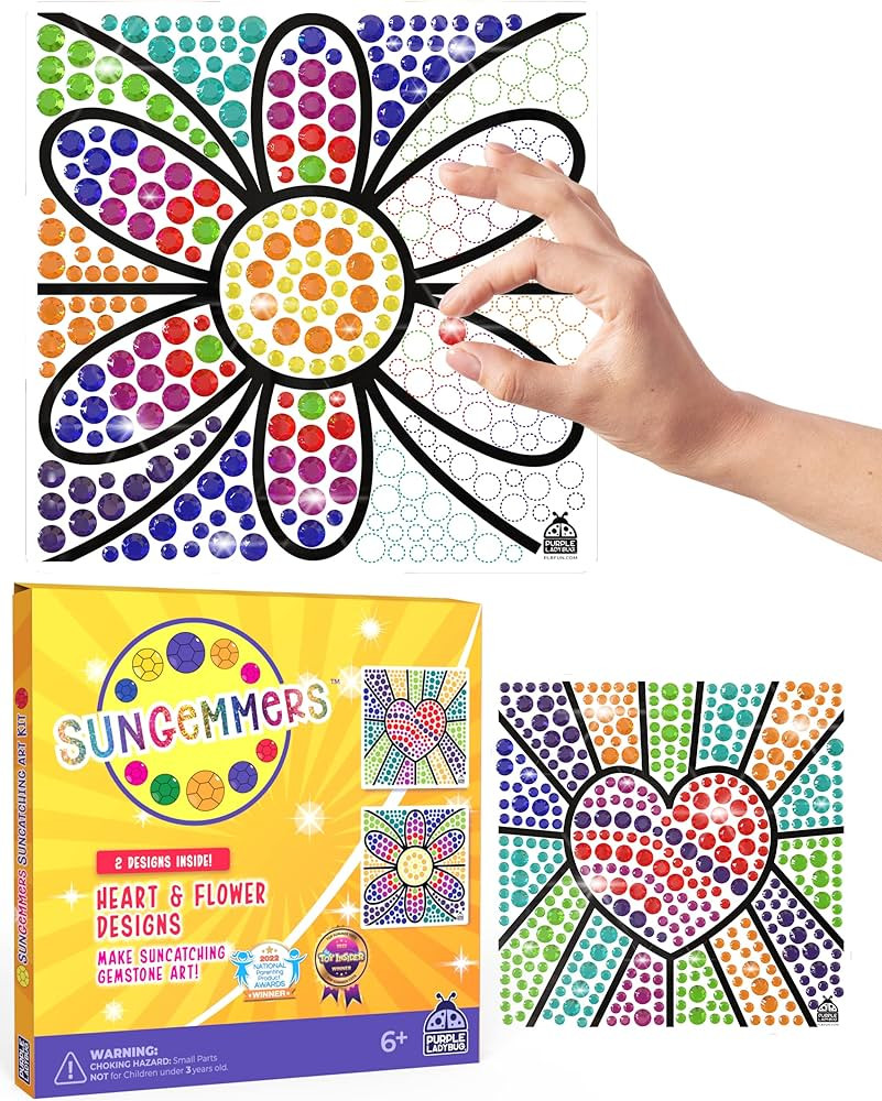 SUNGEMMERS Window Art Suncatcher Kits for Kids Crafts Ages 6-8 + - Great Easter Basket Stuffers f... | Amazon (US)