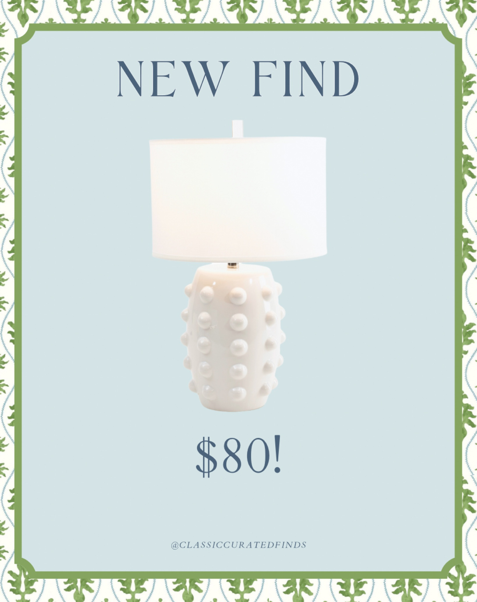 White Dot Dupe Lamp for $80!!!🙌🏻

Home Decor, Table Lamp, Designer Dupe

#LTKhome