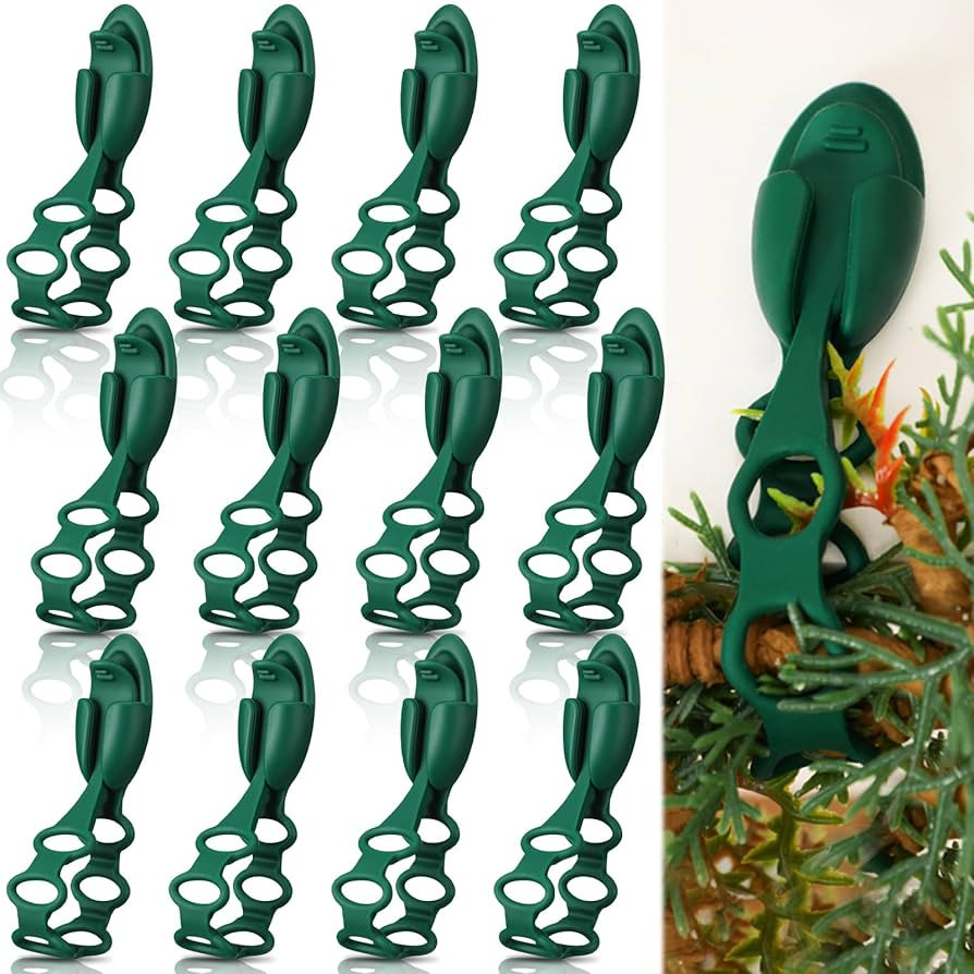 12 Pcs Christmas Garland Ties Garland Hangers for Mantle Christmas Stocking Holder Stretchable Re... | Amazon (US)