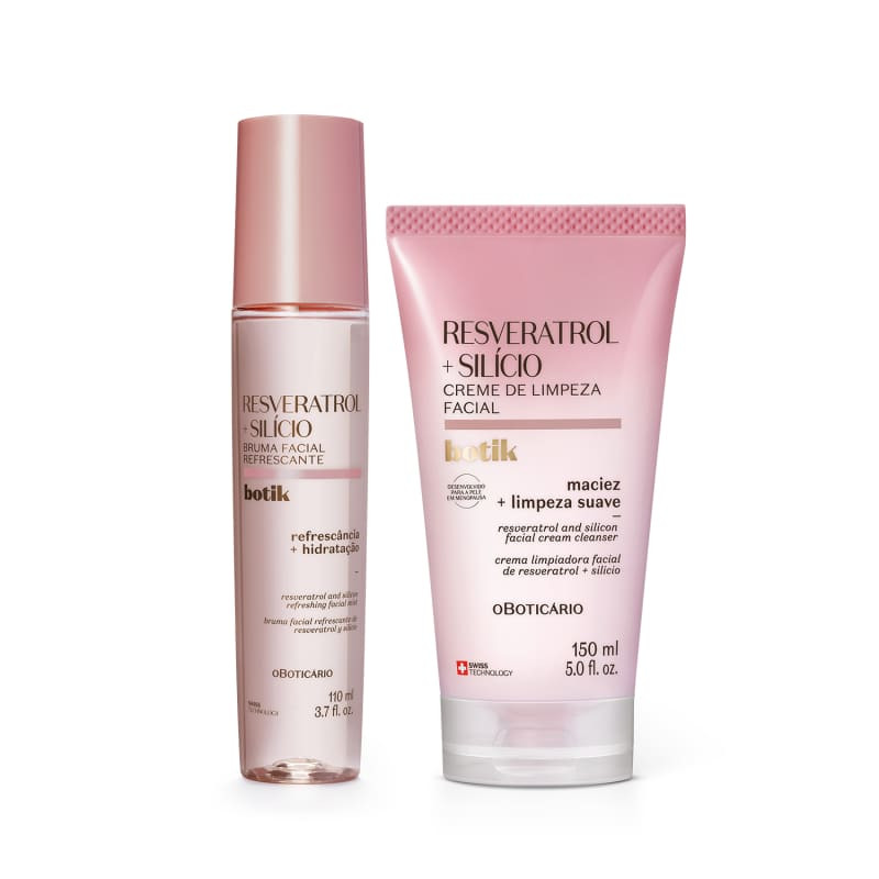 Combo Botik Resveratrol E Silício: Creme de Limpeza Facial 150ml + Bruma Refrescante Facial 110m... | oBoticario (BR)