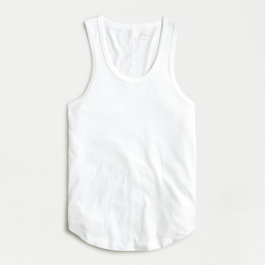 Longline layering tank in textured slub cotton | J. Crew US