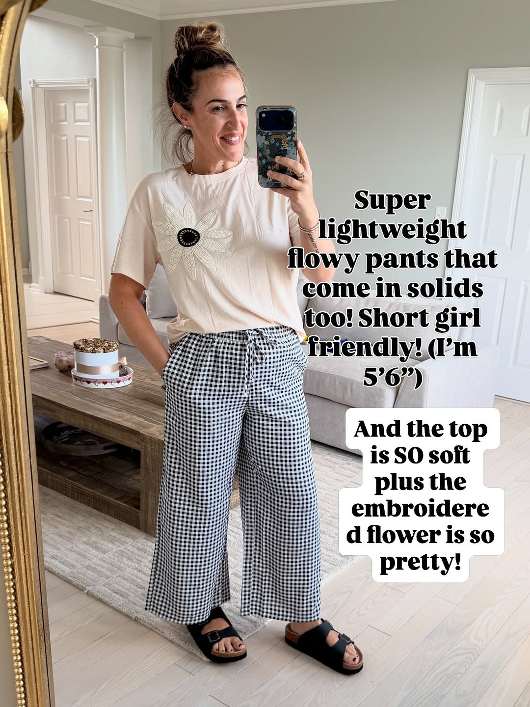 Love this fun summer fit! It's different and cute. I'm comfortable and immediately want to smile everywhere I go.  Wearing a medium in all. 
Wearing a medium.
#summeroutfit #springoutfit #floraltee
#gingham 

 #LTKootd #LTKOver40 #LTKMidsize