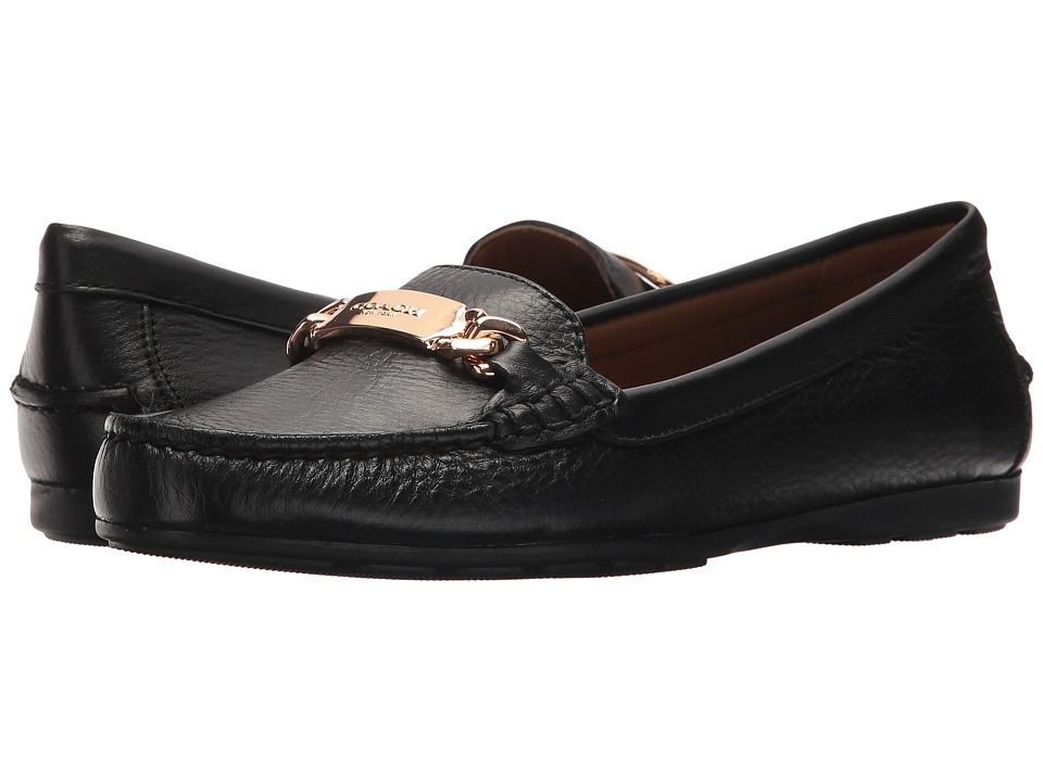 COACH Olive Driver (Black Leather) Women's Shoes | Zappos