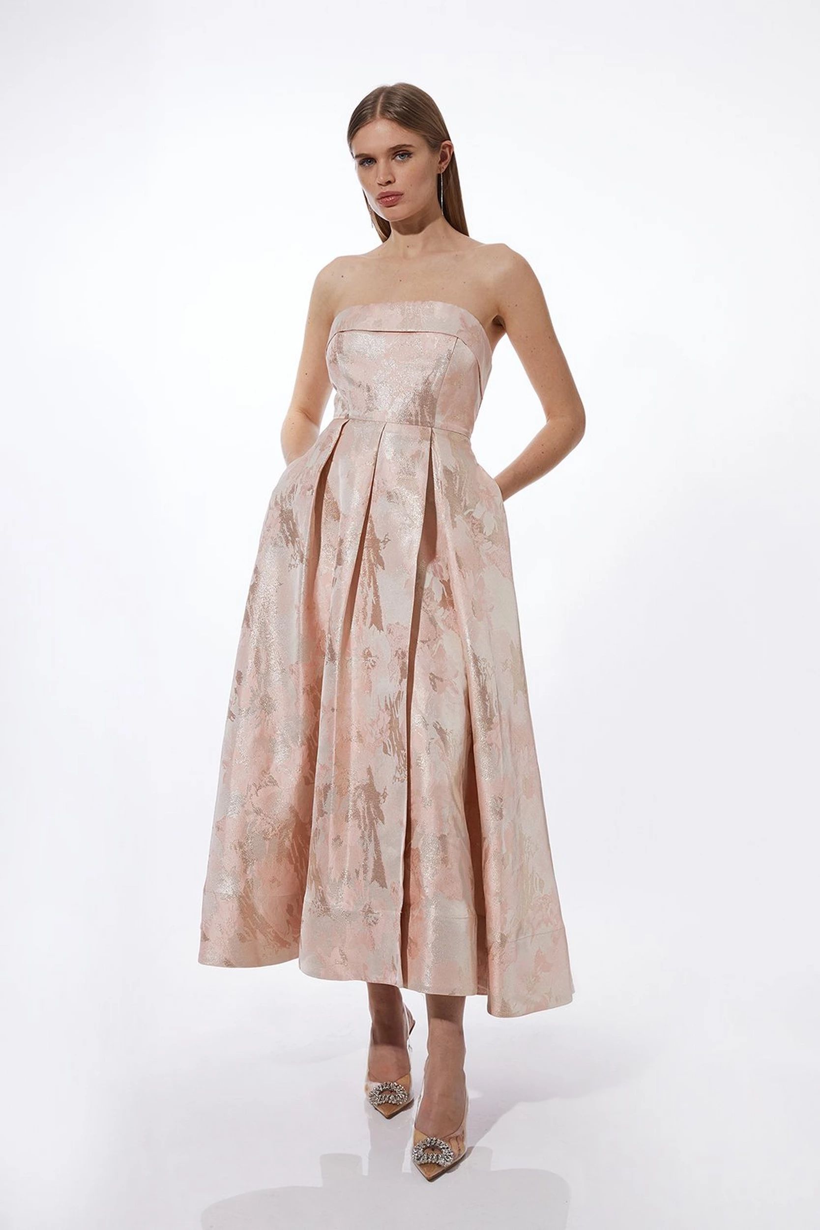 Prom Woven Maxi Dress | Karen Millen US