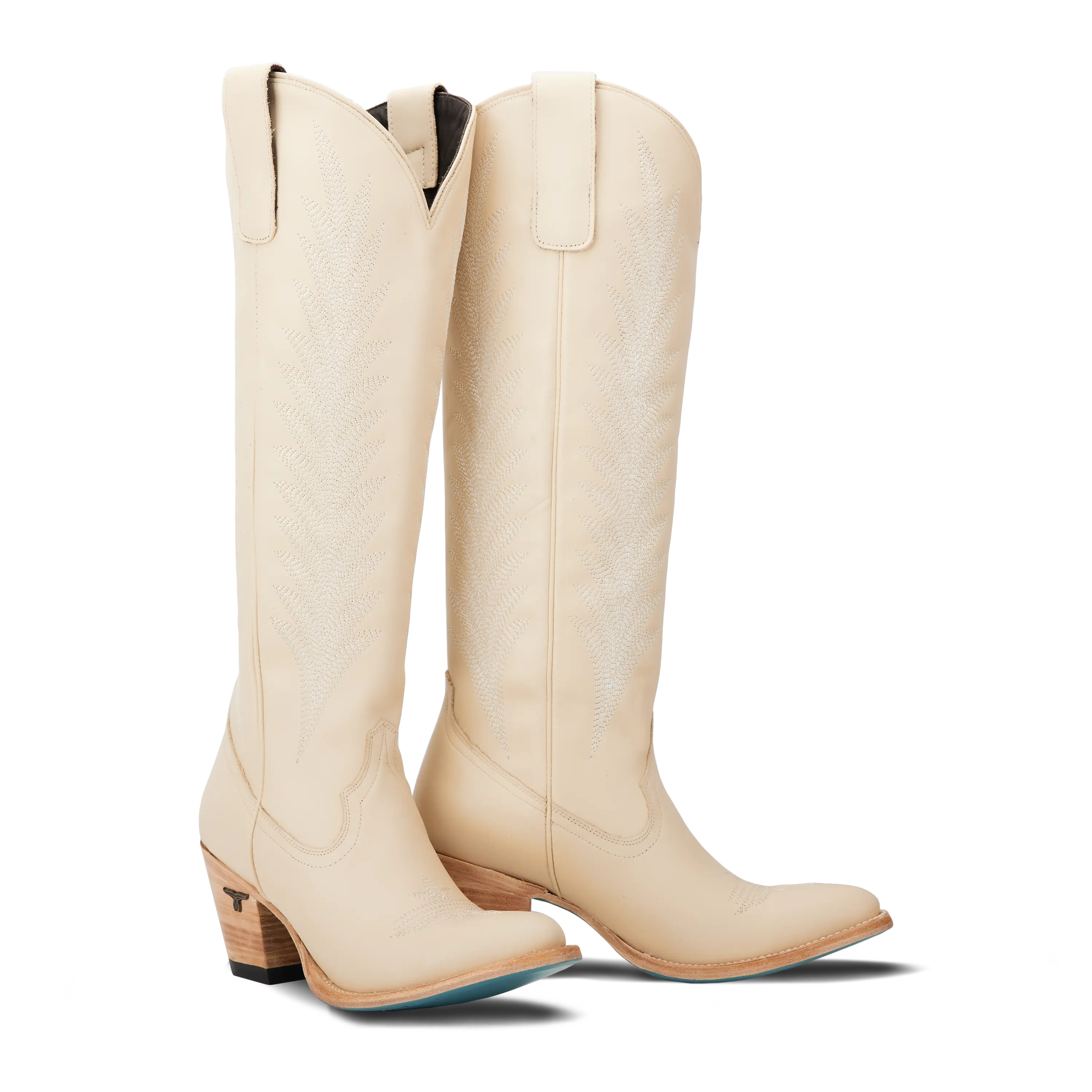 Jentry Knee High Boot - Pale Ivory | Lane Boots