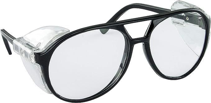 SAS Safety 5125 Classic Safety Glasses with Polybag, Black Frame/Clear Lens | Amazon (US)