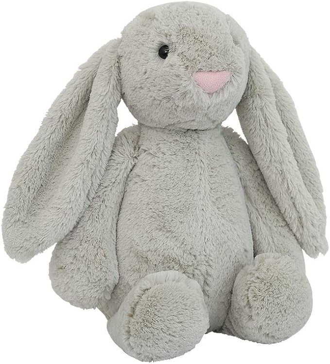 Grey Bunny Stuffed Animal - Soft Plush Bunny Rabbit Toy, Huggable & Adorable Gift for Kids, Girls... | Amazon (US)