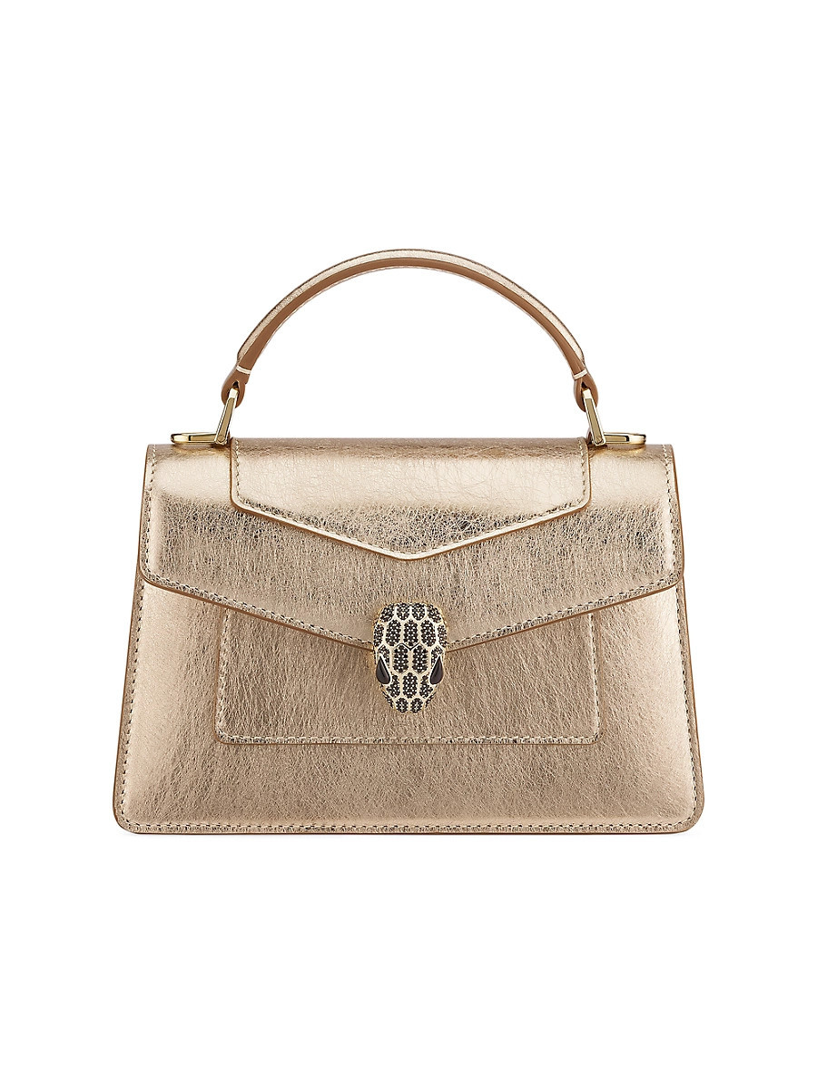 Women's Serpenti Forever Leather Top Handle Bag - Light Gold | Saks Fifth Avenue
