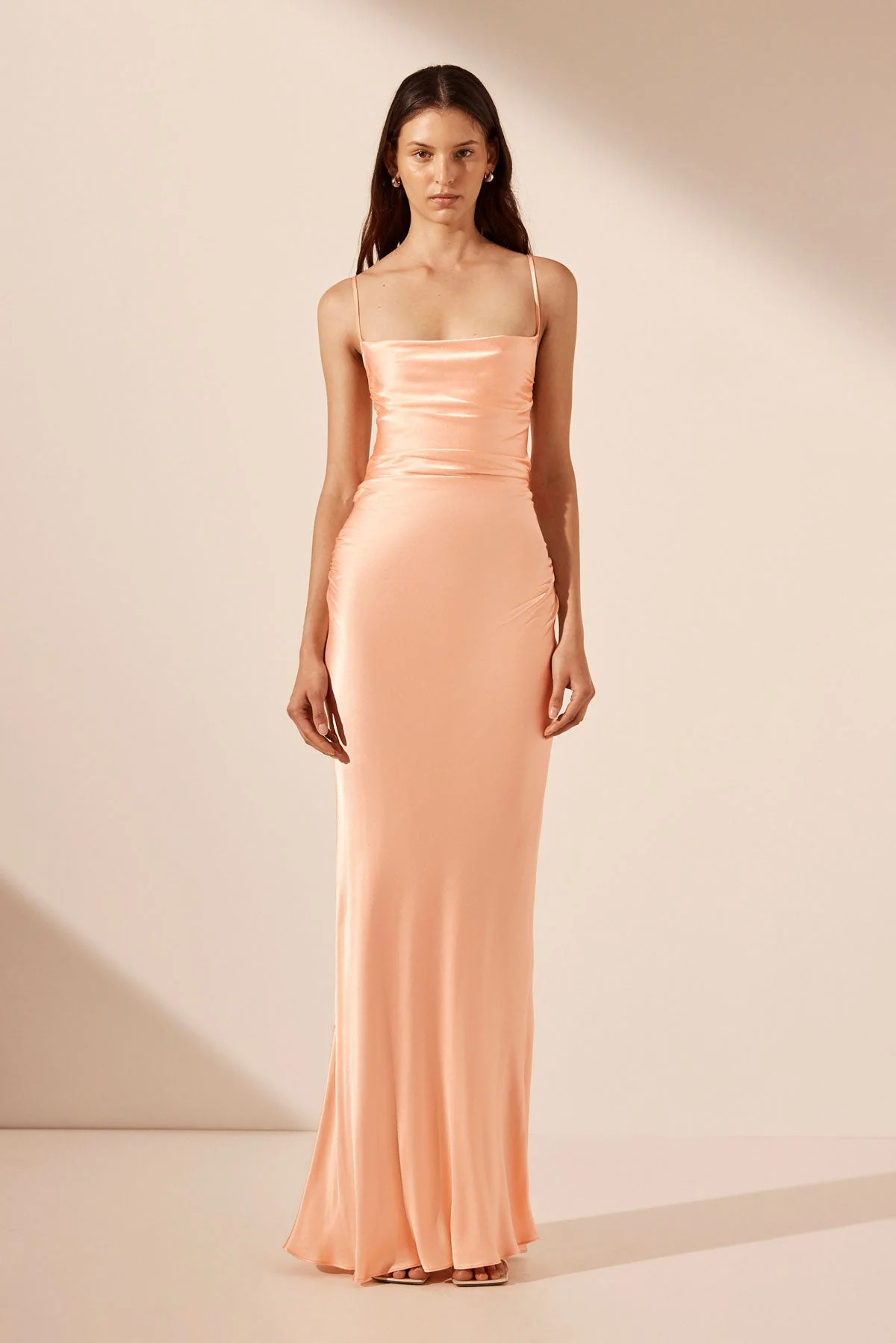 La Lune Lace Back Maxi Dress | Peach | Dresses | Shona Joy | Shona Joy