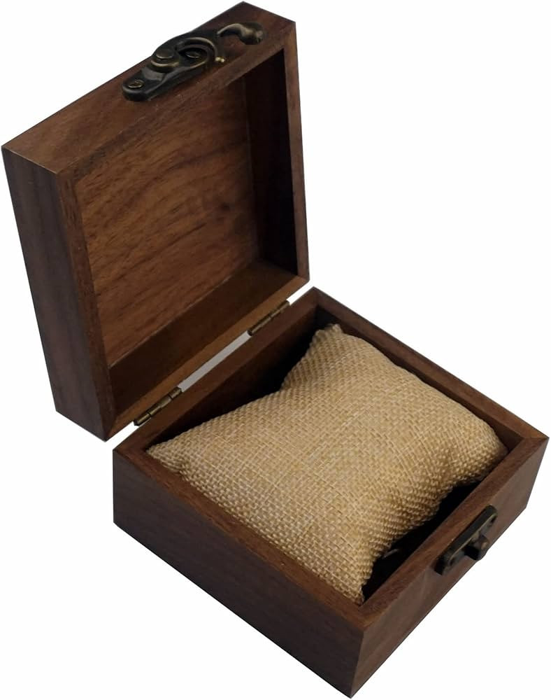 Walnut Wood Box for Crafts, Jewelry Box and watch box Wooden Keepsake Box Gift (Walnut) | Amazon (US)