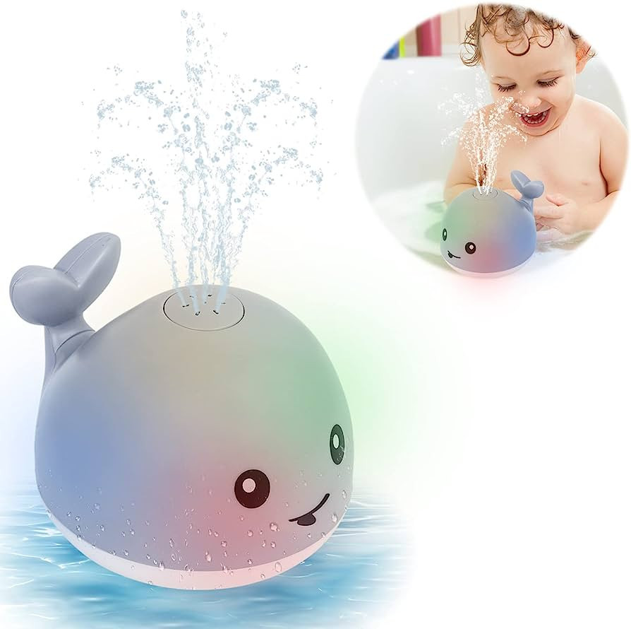 Baby Bath Toys, Baby Light Up Bath Tub Toys, Whale Water Spray Sprinkler Toy for Kids Toddler 0-6... | Amazon (UK)