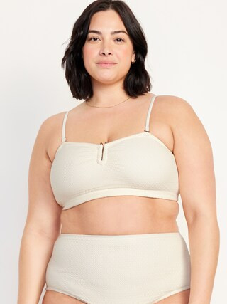 Longline Crochet Bandeau Swim Top | Old Navy (US)