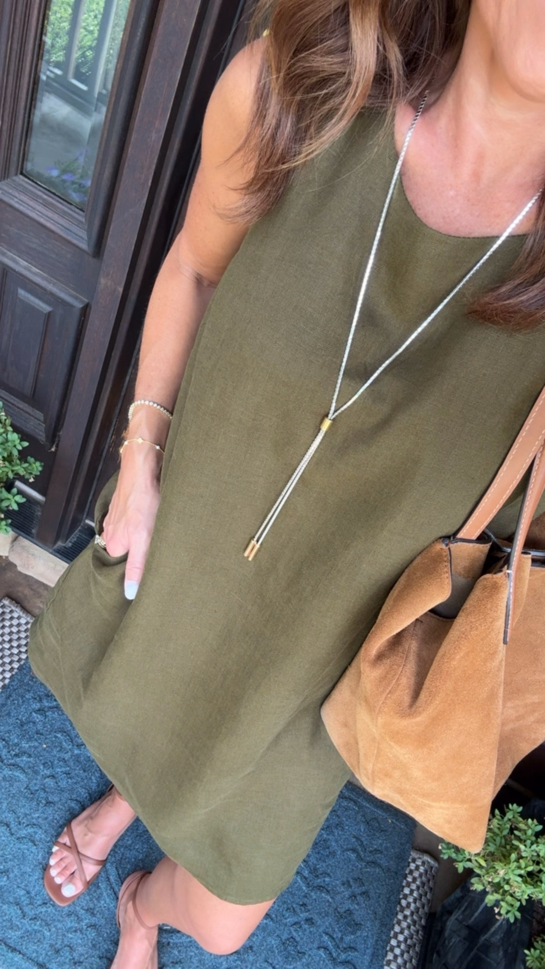 Linen shift dress. Summer linen. Madewell suede tote. 
Dress XS (runs big)

#LTKootd #LTKSeasonal #LTKOver40