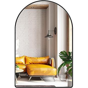 MYlovelylands 30x40 inch Black Large Arched Mirror for Bathroom Vanity Mirror or Wall Decor Arch ... | Amazon (US)