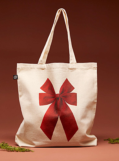 Large bow reusable bagChristmas Collection | Simons