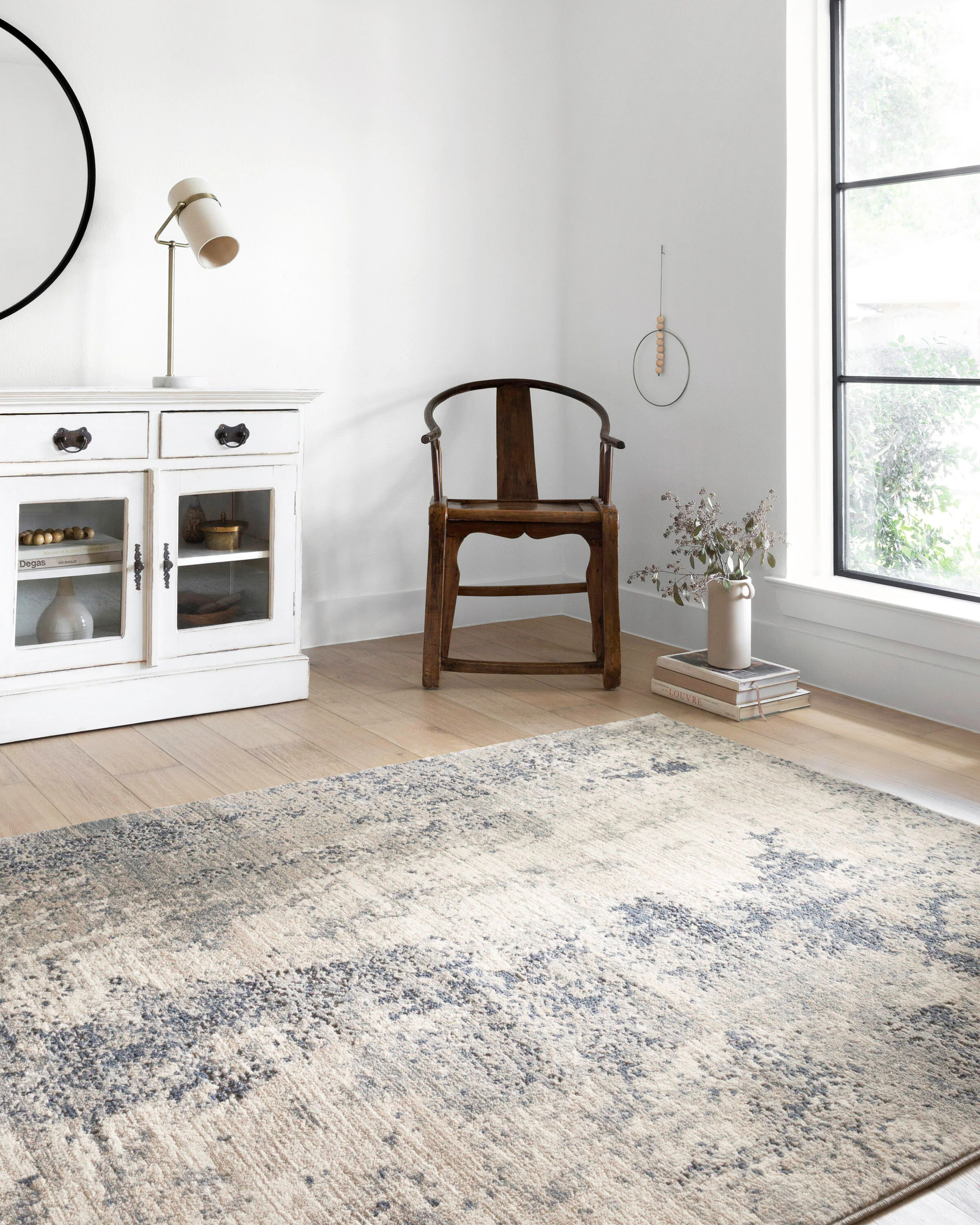 Loloi II 10 X 14 (ft) Natural / Denim Indoor Distressed/Overdyed Oriental Area Rug Polyester in Beige | TEAGTEA-07NADE99D6 | Lowe's