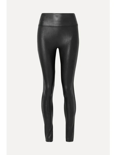 Spanx - Faux Stretch-leather Leggings - Black | NET-A-PORTER (US)