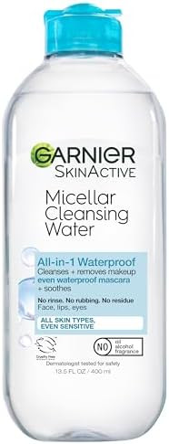Garnier Micellar Water For Waterproof Makeup, Hydrating Facial Cleanser & Makeup Remover, Suitabl... | Amazon (US)
