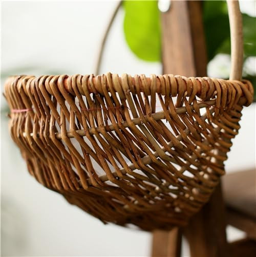 RAJSUGTY Wicker Wall-Hung Flower Basket Succulent Flower Pot Balcony Flower Stand Wall Hanging Na... | Amazon (US)