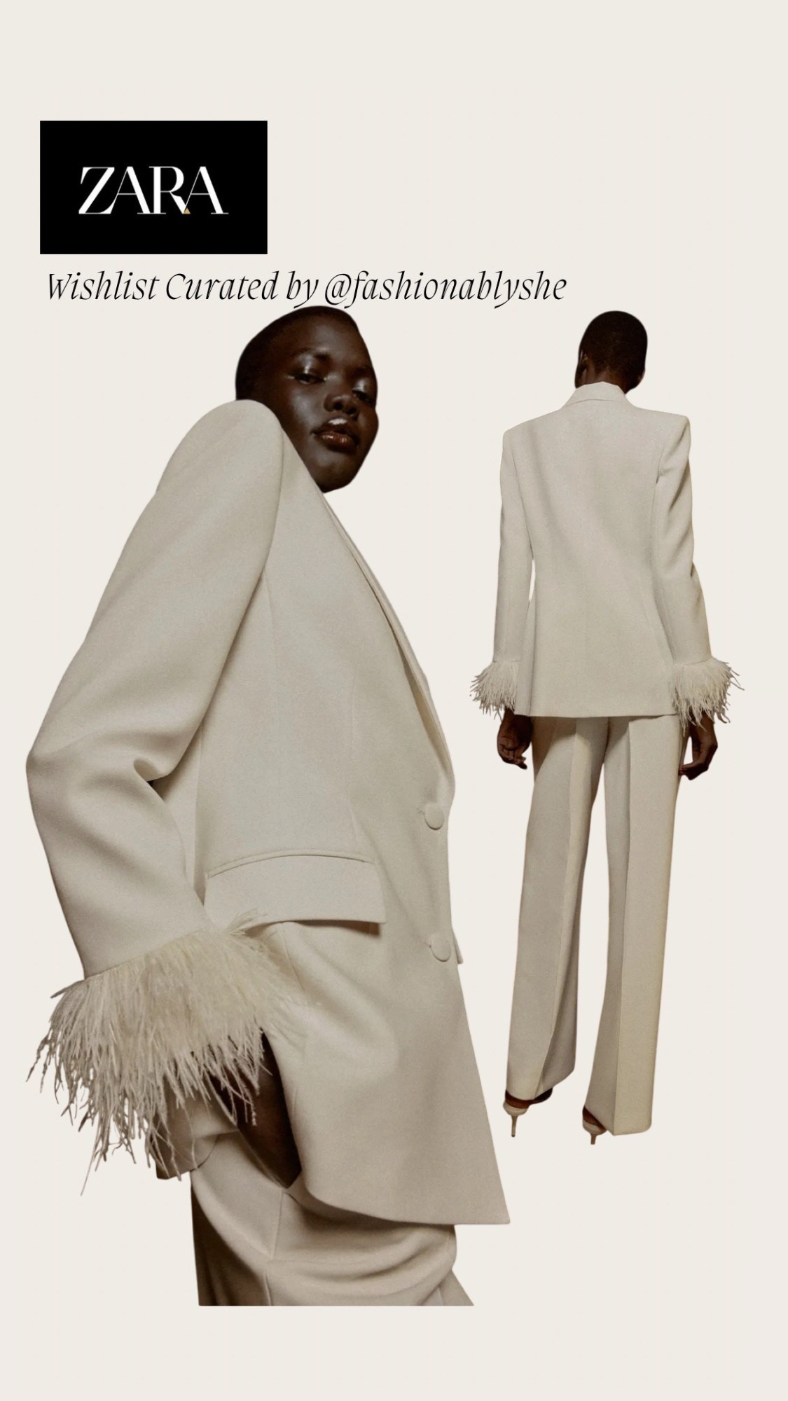 Zara suit jacket with feathers and slack

#LTKootd #LTKmomlife #LTKOver40