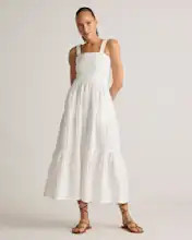 100% Organic Cotton Gauze Smocked Sleeveless Maxi Dress | Quince