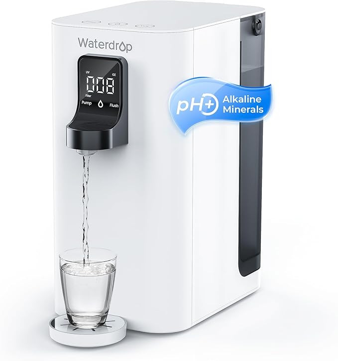 Waterdrop K19-SFK Reverse Osmosis Water Filter Countertop, Alkaline Minerals, Countertop Reverse ... | Amazon (US)