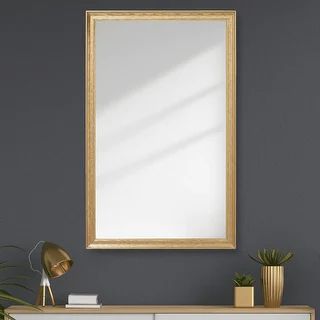 Crenshaw Gold Framed Mirror - 28" x 24" | Bed Bath & Beyond