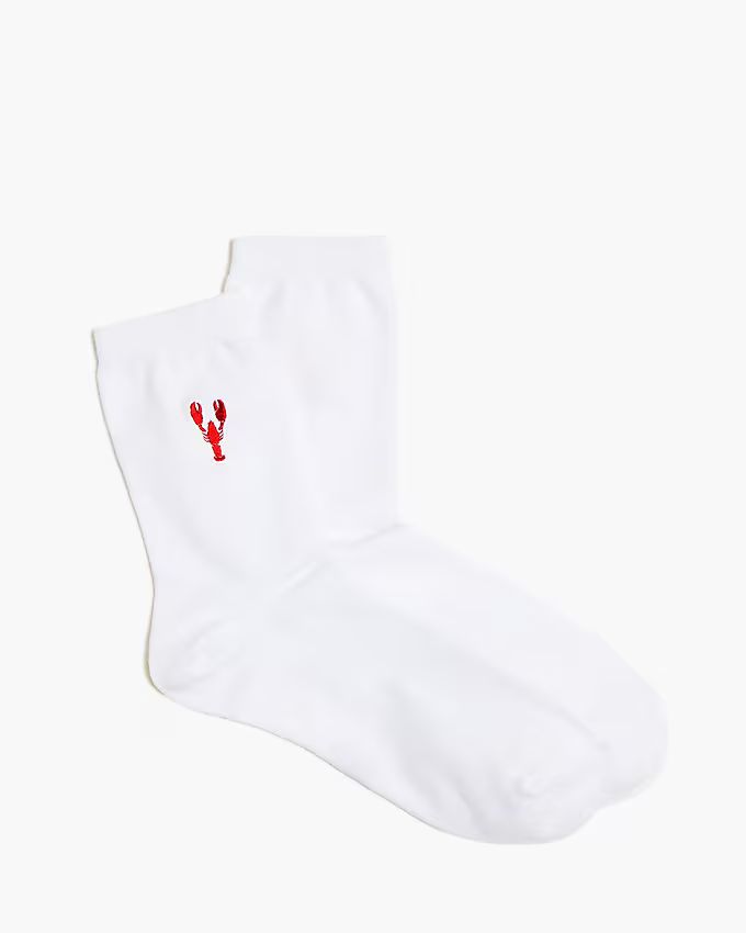 Embroidered lobster socks | J.Crew Factory