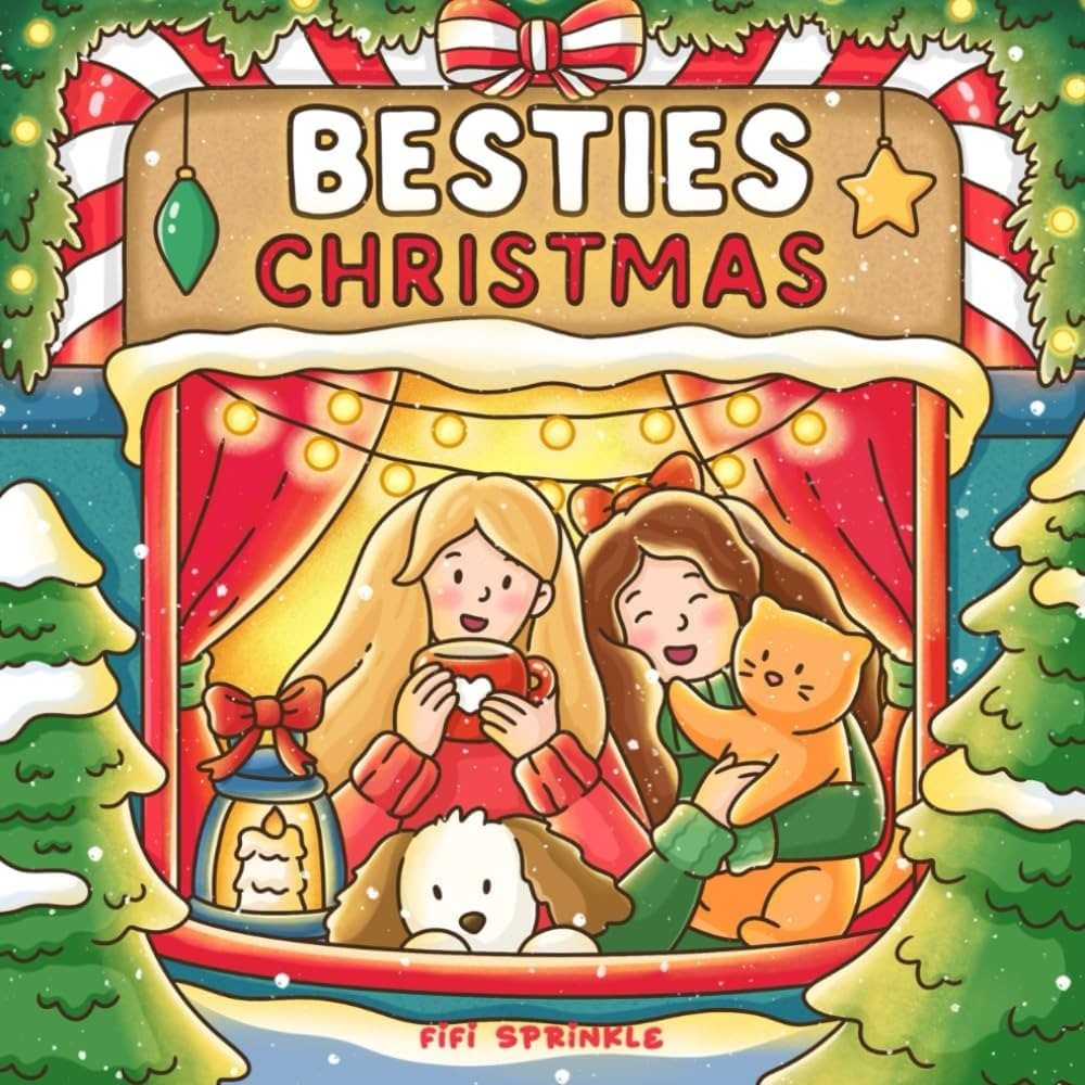 Besties Christmas: Cozy and Cute Winter Girl Moments Coloring Book for Adults and Teens Featuring... | Amazon (US)
