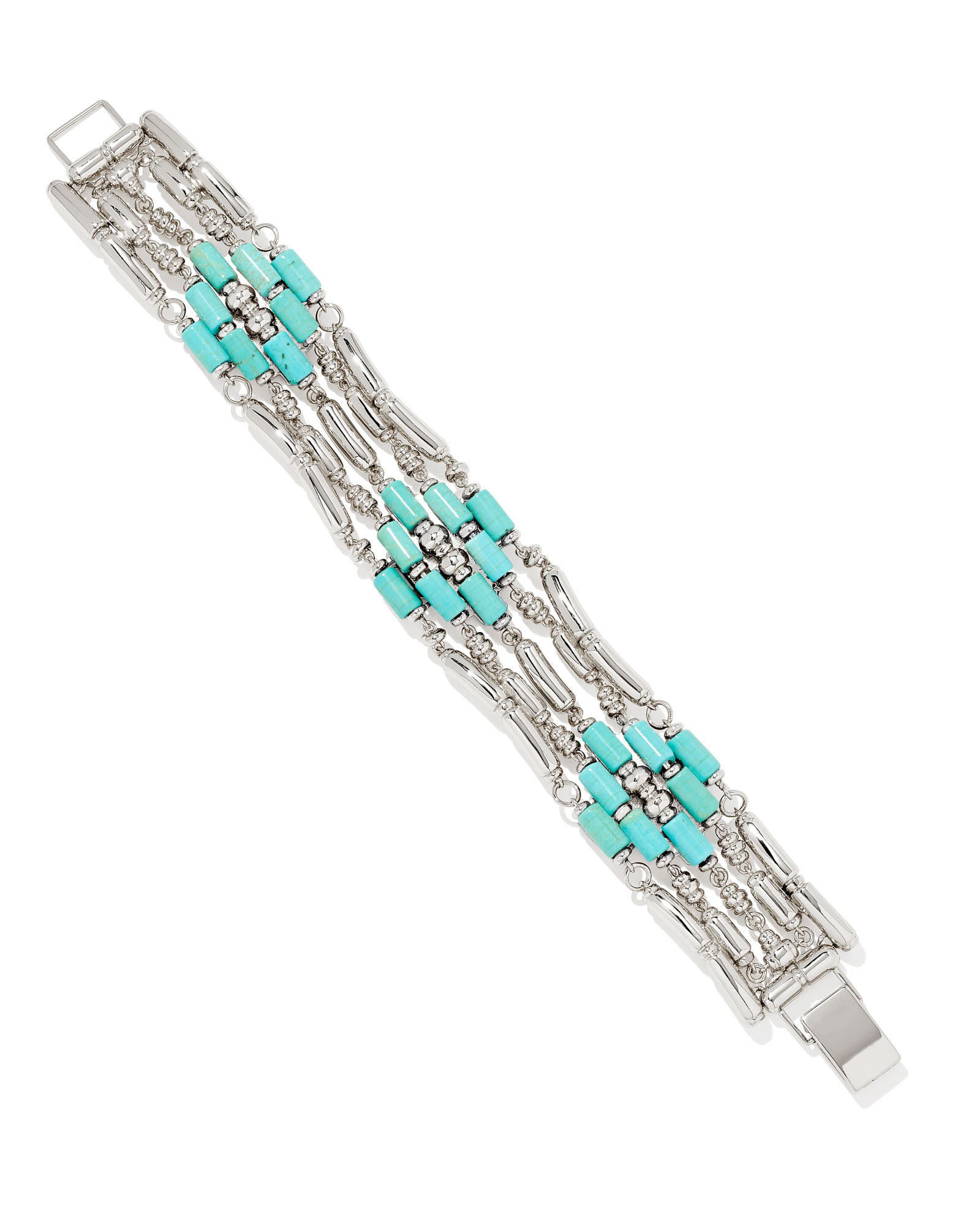 Ember Silver Statement Cuff Bracelet in Variegated Turquoise Magnesite | Kendra Scott