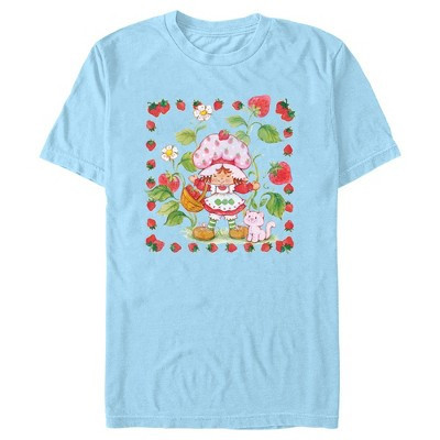 Men's Strawberry Shortcake Berry Frame  T-Shirt - Light Blue - Medium | Target