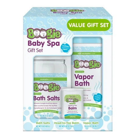Boogie Baby Spa Set with Bubbling Vapor Bath, Soothing Bath Salts, and Head-to-Toe Balm Stick | Walmart (US)