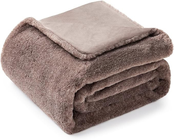 Cozy Bliss Luxury Soft Faux Fur Throw Blanket for Couch, Warm Cozy Fuzzy Fluffy Blanket for ... | Amazon (US)