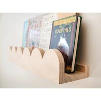 Wall Scallop Shelf - Wooden Scalloped Bookshelf, Arch Bookshelf, Picture Ledge, Gift For New Mum, Nursery Book Shelves, Floating Bookshelves | Etsy (US)