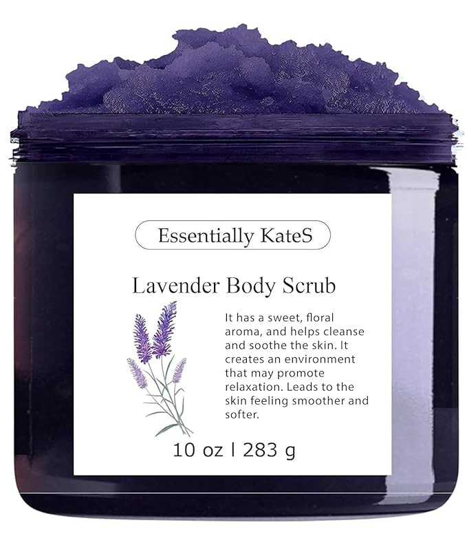 Lavender Body & Foot Scrub 10 oz - A blend of lavender essence, shea butter, and coconut oil for ... | Amazon (US)