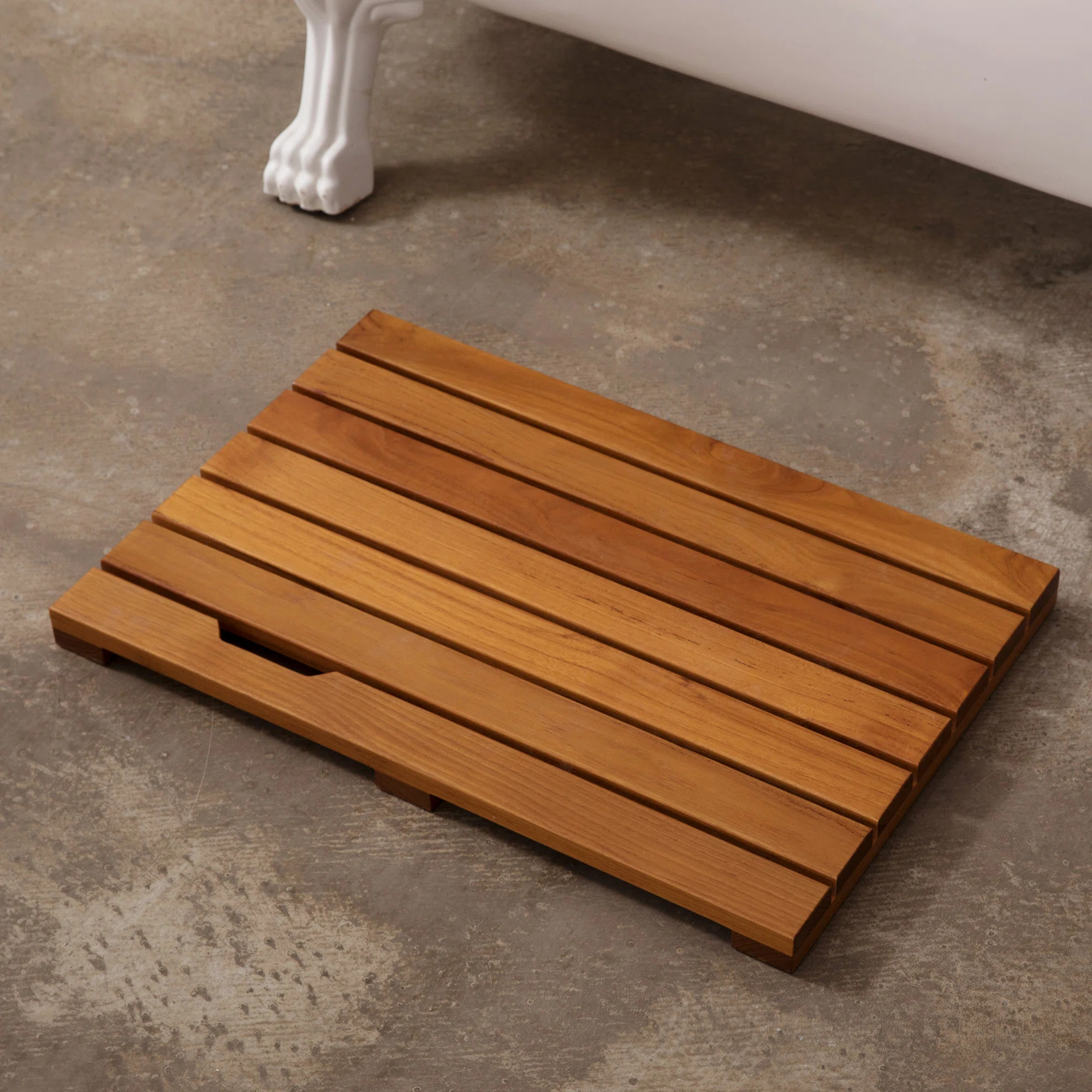 Highland Dunes Mccollough Teak Shower Mat & Reviews | Wayfair | Wayfair North America