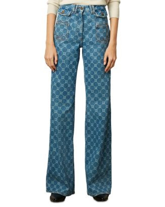 Gerard DarelAnna Paisley Mid Rise Bootcut Jeans in Blue | Bloomingdale's (US)