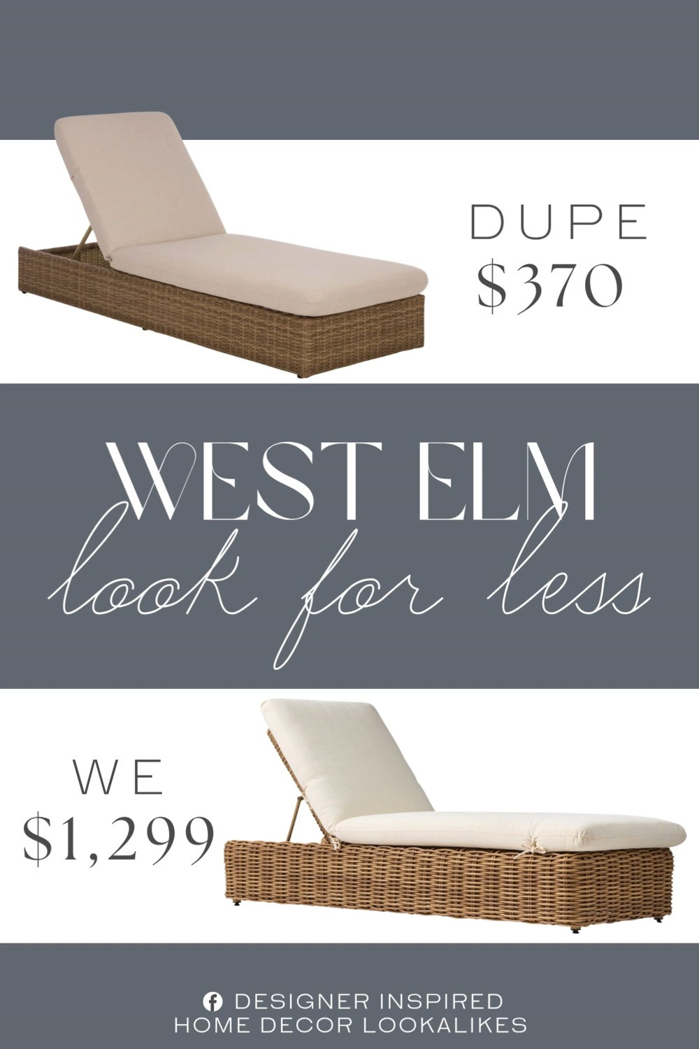 Inspired by West Elm Wicker Outdoor Chaise Lounge. Modern Coastal Chaise Lounge. Boho Outdoor Lounger. Wicker Lounge Chair. Contemporary Rattan Lounger. Natural Rattan Lounge Chair. Patio Lounge Chair.

Home more affordable option find copy cat similar look for less budget friendly affordable cheap cheaper beautiful pretty. Clearance sale coupon code discount code promo code luxury lookalike look a like Inspo inspiration inspired by idea ideas Love like these? I share multiple every day in my FB group.
#westelminspired #outdoorliving #chaiselounge #outdoorlounger #wickerfurniture #outdoorchair #outdoorliving #furniturefinds #patioinspo 

 #LTKHome